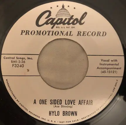 Hylo Brown - Lovesick And Sorrow / A One Sided Love Affair