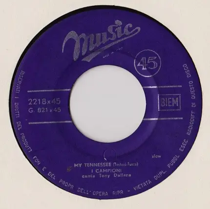 I Campioni Canta Tony Dallara - Ti Dirò