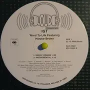 12inch Vinyl Single - I.G.T. - Word To Life - CLEAR VINYL