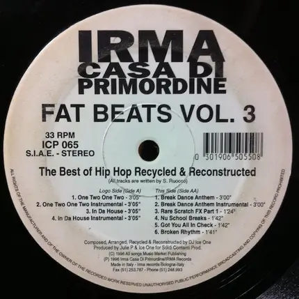 Ice One - Fat Beats Vol. 3