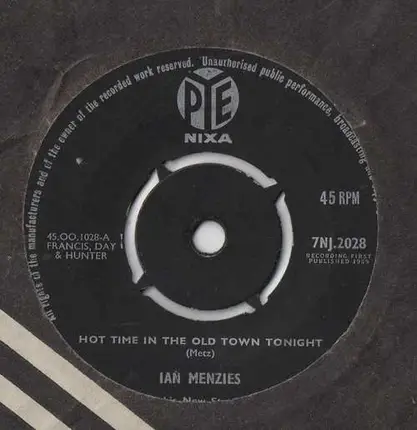 Ian Menzies & His New Stompers - Hot Time In The Old Town Tonight