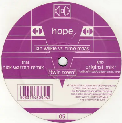 Ian Wilkie vs. Timo Maas - Twin Town