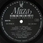 LP - Ignacy Jan Paderewski , Orkiestra Symfoniczna Filharmonii Pomorskiej - Symfonia H-moll 'Polonia' = Symphony In B Minor 'Polonia' - Black Labels