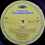 LP - Stravinsky - Songs