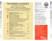 CD - Stravinsky / Barber / Nielsen / Lutoslawski / Glass / Tavener / Tan Dun - Modern Classics