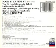 CD - Stravinsky - L'Oiseau de Feu = The Firebird = Der Feuervogel