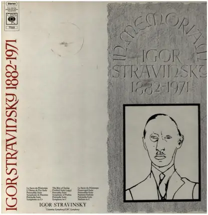 Stravinsky - In Memoriam Igor Stravinsky 1882-1971