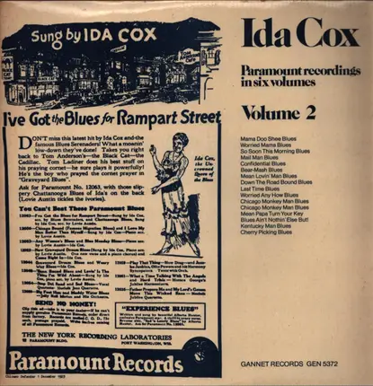 Ida Cox - I've Got The Blues For Rampart Street
