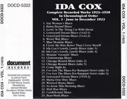 CD - Ida Cox - Complete Recorded Works 1923-1938 in Chronological Order Volume 1 (1923)