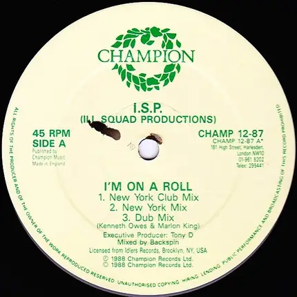 Ill Squad Productions - I'm On A Roll / Making A Killing