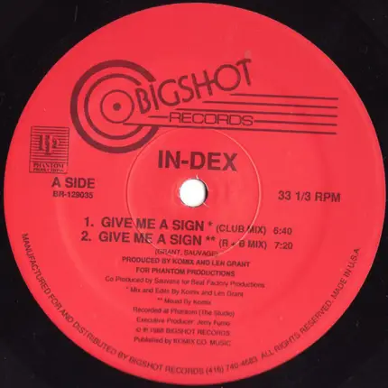 In-Dex - Give Me A Sign