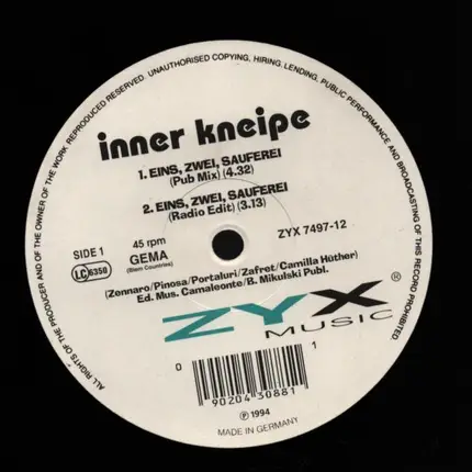 Inner Kneipe - Eins, Zwei, Sauferei