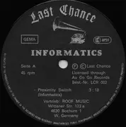 12inch Vinyl Single - Informatics - Accidents In Paradise - Distribution Code: 80 MEP