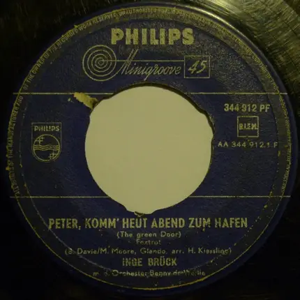 Inge Brück m.d. Benny De Weille Mit Seinem Orchester - Peter, Komm Heut Abend Zum Hafen