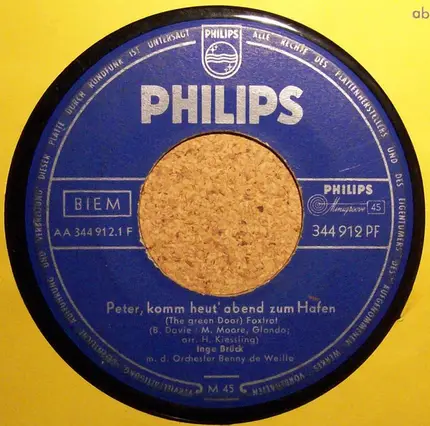 Inge Brück m.d. Benny De Weille Mit Seinem Orchester - Peter, Komm Heut' Abend Zum Hafen