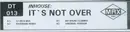 12'' - Inhouse - It's Not Over