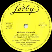 7inch Vinyl Single - Instrumentalkreis Der Hauptschule Germersheim Und Chor Der Hauptschule Germersheim - Weihnachtsmusik