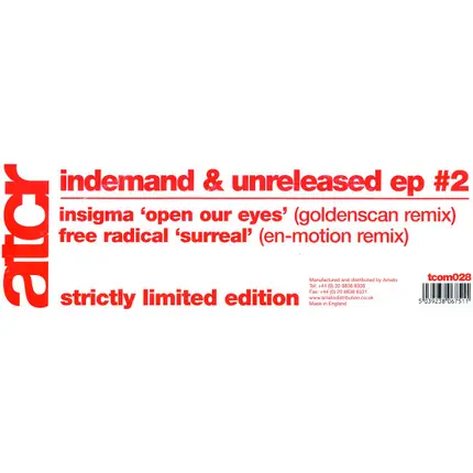 Insigma / Free Radical - Indemand & Unreleased EP #2
