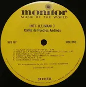 LP - Inti Illimani - Inti-Illimani 3 - Canto De Pueblos Andinos