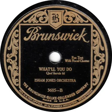 Isham Jones Orchestra - Together We Two / What'll You Do
