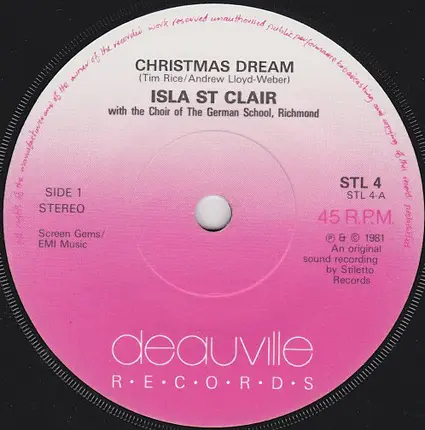 Isla St Clair With The Choir Of The German School, Richmond - Christmas Dream