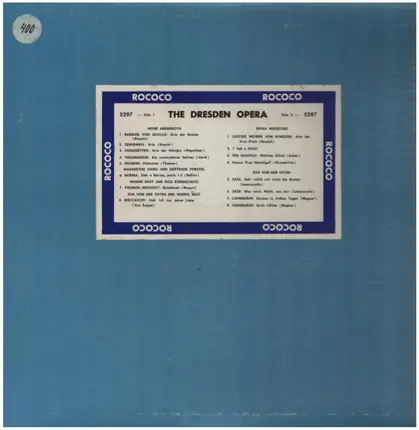 Irene Abendroth / Margarethe Siems / Erika Wedekind a.o. - The Dresden Opera
