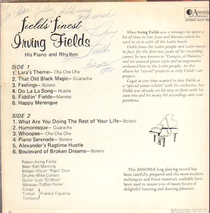 Irving Fields - His Piano And Rhythm