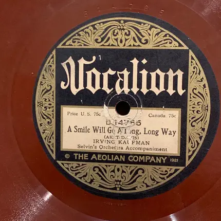 Irving Kaufman - Where The Lazy Daisies Grow / A Smile Will Go A Long, Long, Way