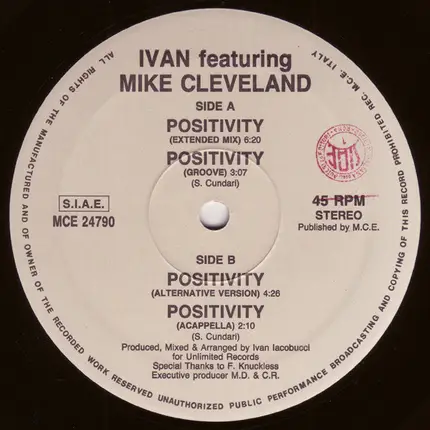 Ivan Iacobucci Featuring Mike Cleveland - Positivity