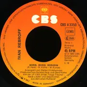 7inch Vinyl Single - Ivan Rebroff - Boris, Boris Borodin / Sergejs Lied