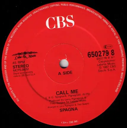 Ivana Spagna - Call Me