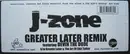 12inch Vinyl Single - J-Zone Featuring Devin The Dude - Greater Later Remix