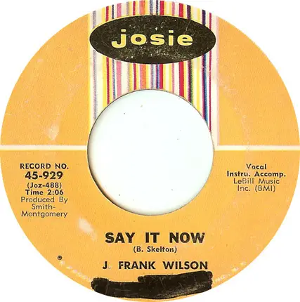 J. Frank Wilson - Six Boys / Say It Now