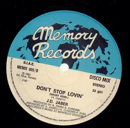 J.D. Jaber - Don't Stop Lovin'