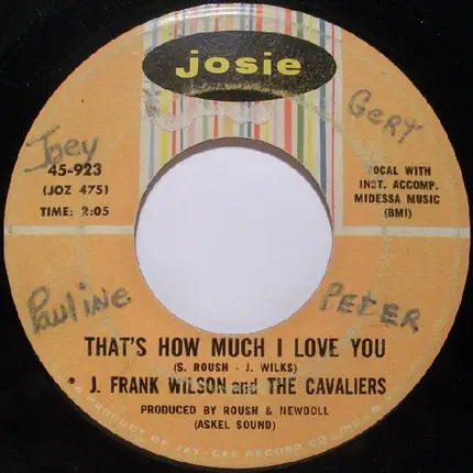 J. Frank Wilson And The Cavaliers - Last Kiss