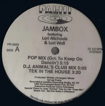 Jambox Featuring Lori Michaels & Lori Wall - Got To Keep On Dancin'