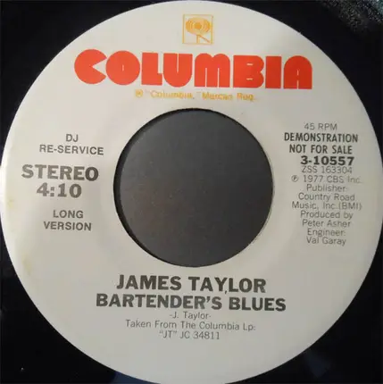 James Taylor - Bartender's Blues