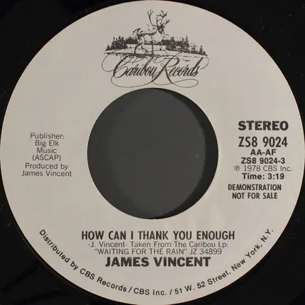 James Vincent - How Can I Thank You Enough