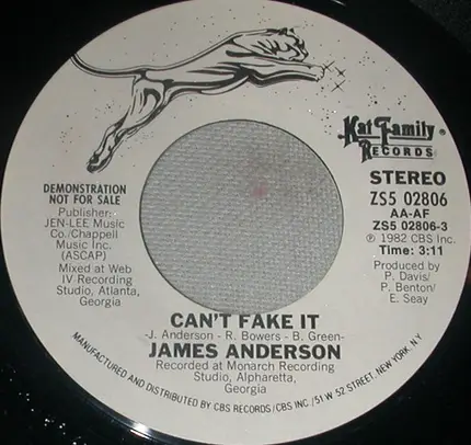 James Anderson - Can't Fake It