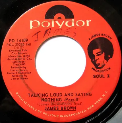 James Brown - Talking Loud And Saying Nothing