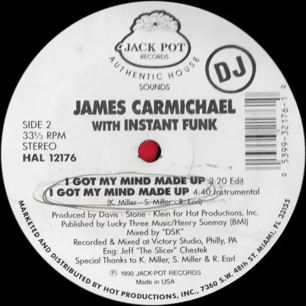 James Carmichael With Instant Funk - I Got My Mind Made Up