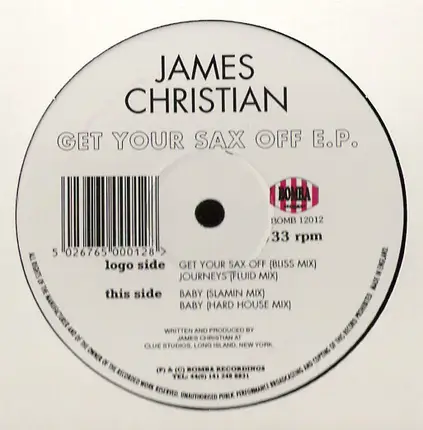 James Christian - Get Your Sax Off E.P.