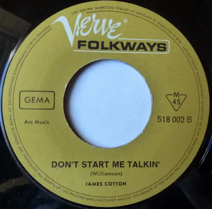 James Cotton - Good Time Charlie / Don't Start Me Talkin'