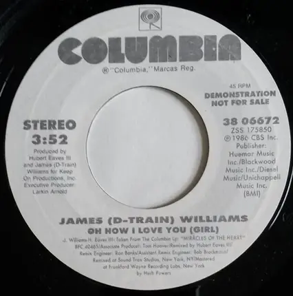 James 'D-Train' Williams - Oh How I Love You (Girl)