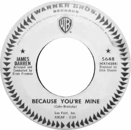 James Darren - Because You're Mine