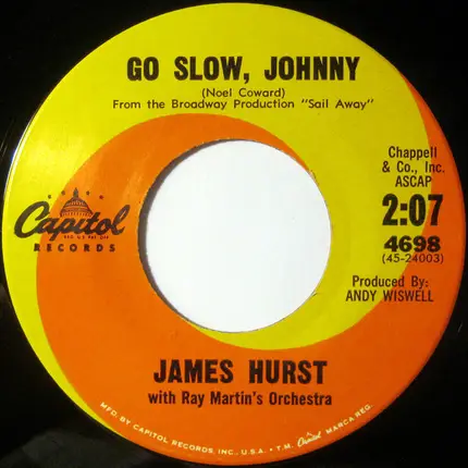 James Hurst - Something Very Strange / Go Slow, Johnny