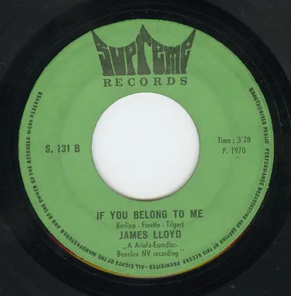James Lloyd - Keep On Smiling / If You Belong To Me