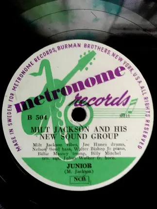 James Moody & His Swedish Crowns / Milton Jackson And His New Group - Out Of Nowhere / Junior
