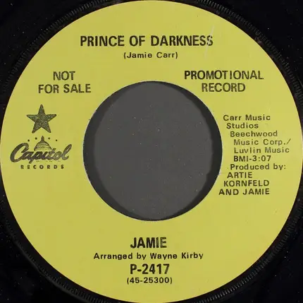 Jamie Carr - Prince Of Darkness / Sweet Jane