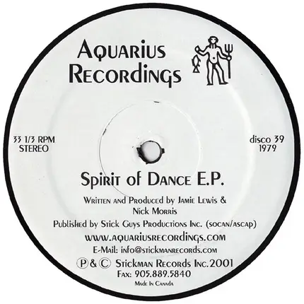 Jamie Lewis & Nick Morris - Spirit Of Dance E.P.